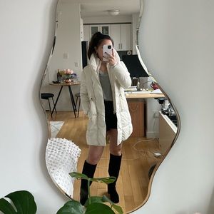 Cole Haan Off White Duvet Puffer Jacket